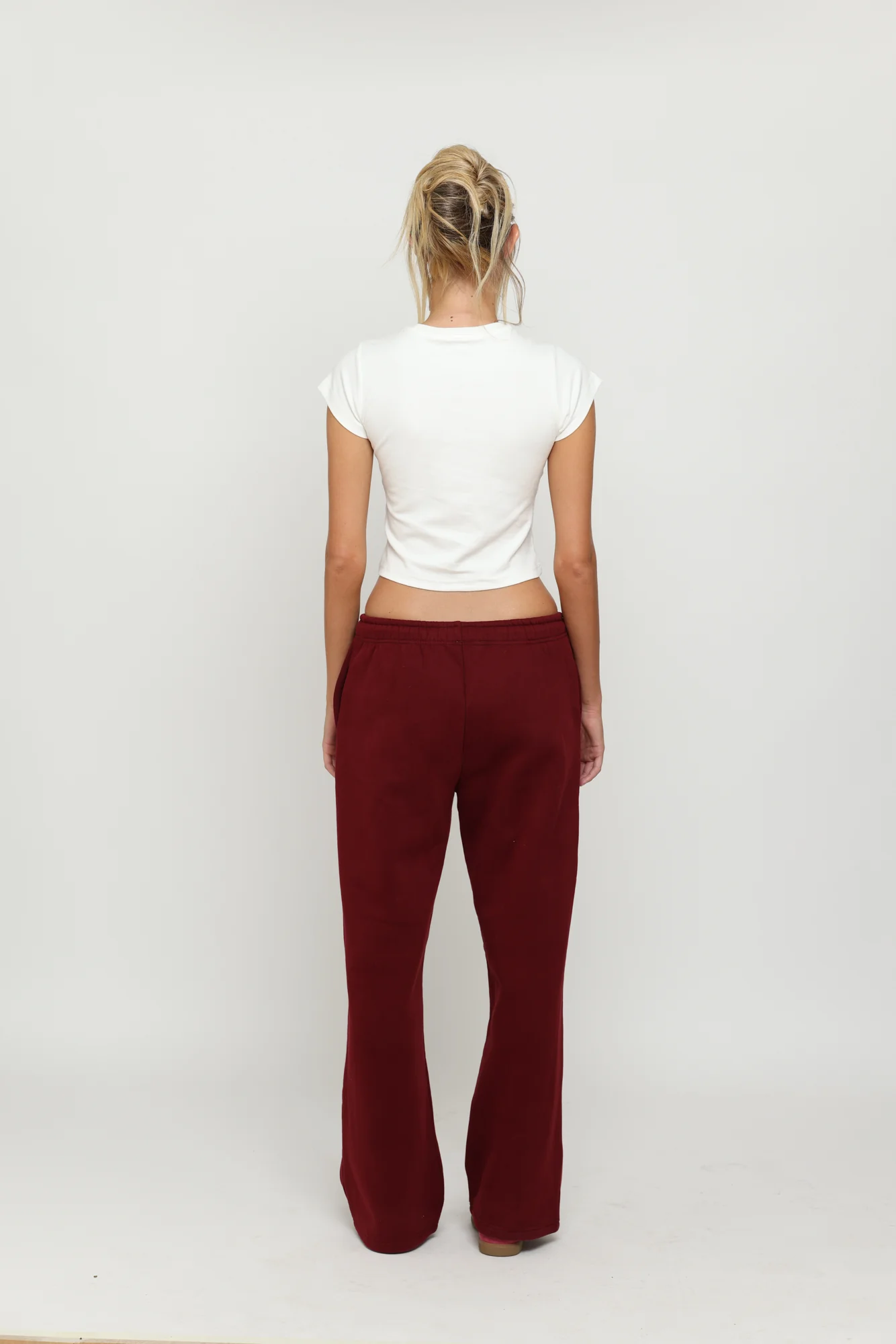Maroon Italic Baby Tee - Image 3